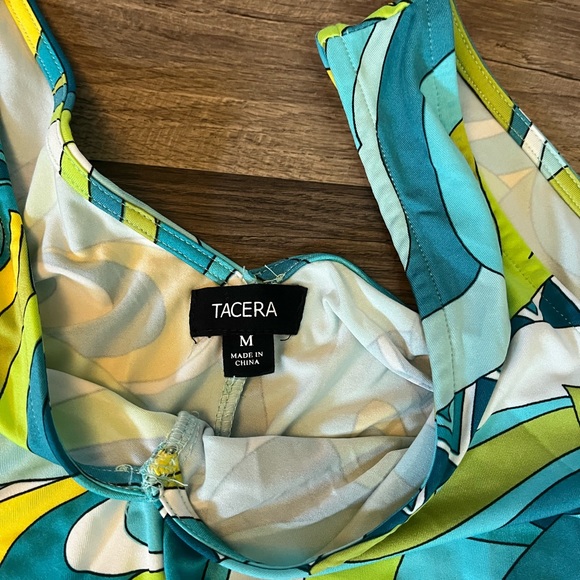 Tacera Retro 70’s Style Sleeveless Dress with Sash SZ Medium - Picture 3 of 9